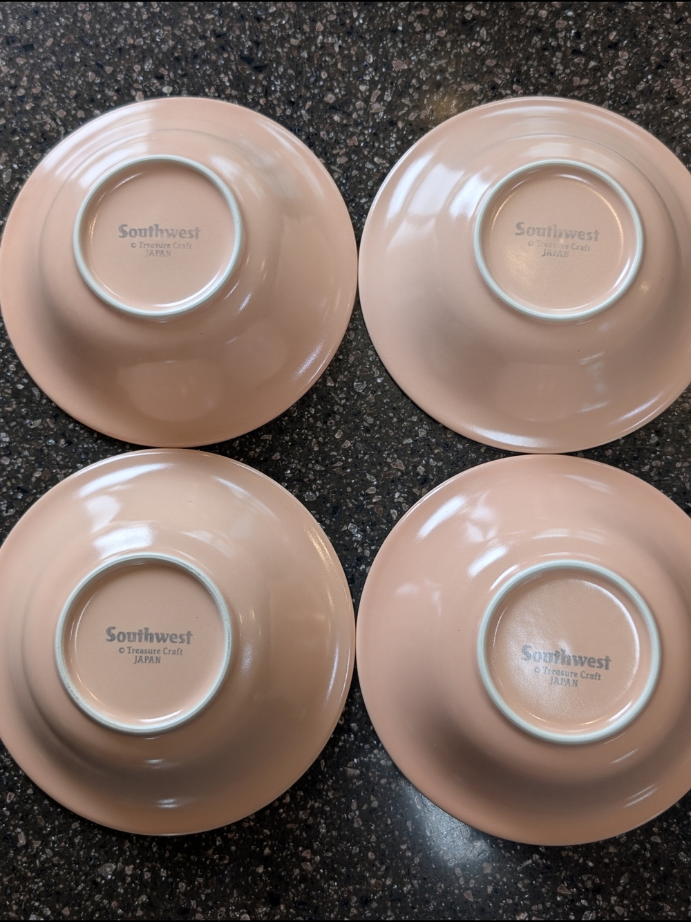 Vintage Treasurectaft Japan Southwest Stoneware Ceramic Bowls - Set of 4